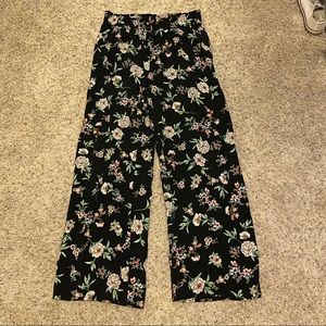 Joe B Floral Black Wide Leg Pants